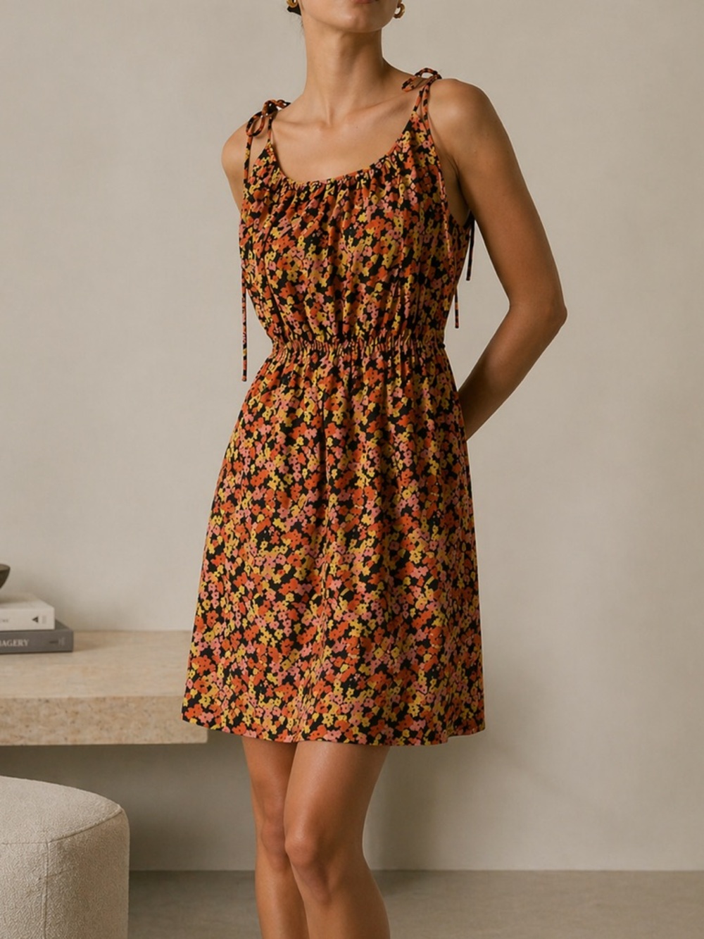 Theory Multicolor Floral Silk Mini Dress size Small